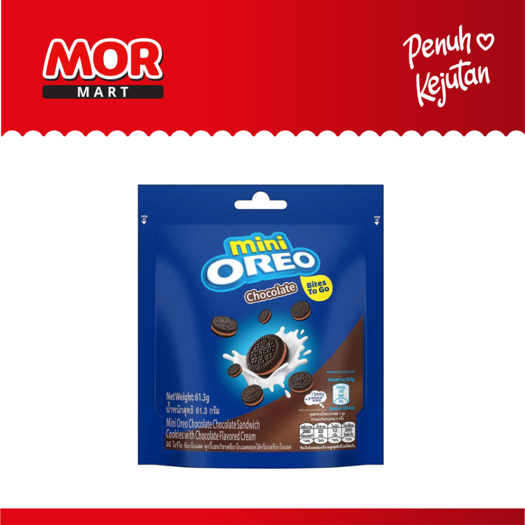 

OREO Mini Chocolate Biskuit Krim Coklat 61 gr