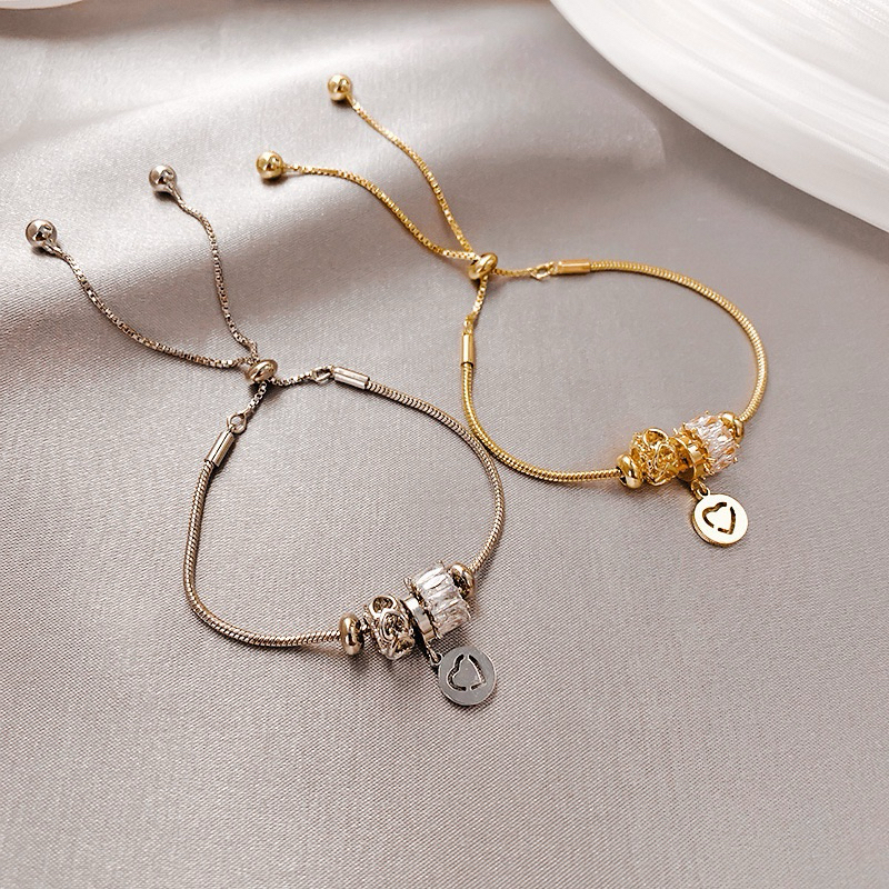 (PREMIUM QUALITY) Gelang pandora bracelet gelang liontin gold silver