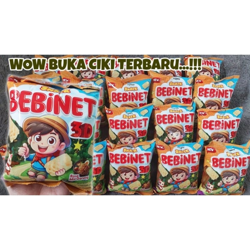

Ciki Bebinet 3D berhadiah uang tunai (ISI 5PCS) - Ciki berhadiah uang