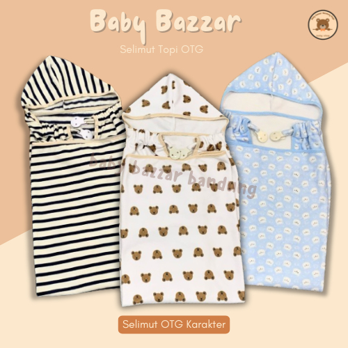 DGT Baby Bazzar - Selimut On The Go Bayi Blanket Multifungsi Bahan Nyaman Hoodie Klip