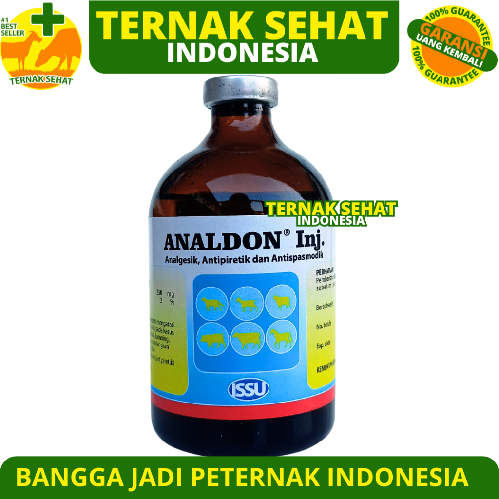ANALDON 100 ML ISSU - Obat Pereda Sakit Hewan Analgesik Antipiretik Sapi Kambing Kerbau