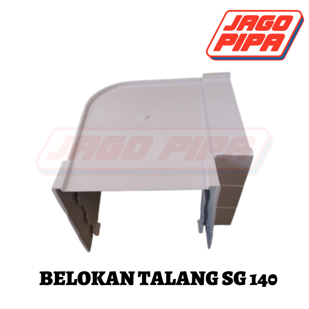 Belokan Talang PUTIH SG 140 Fitting Talang Kotak PVC