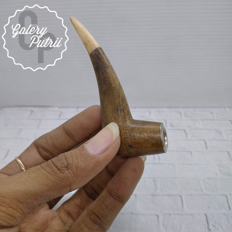 (8cm) Pipa once / once cangklong kayu bidara kombinasi tulang