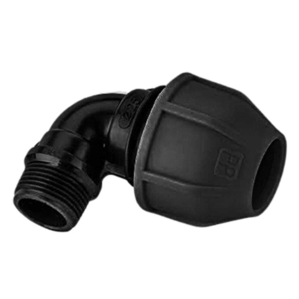 Elbow HDPE Drat Luar  1 Inch  Keni Knee Compression Sambungan Pipa