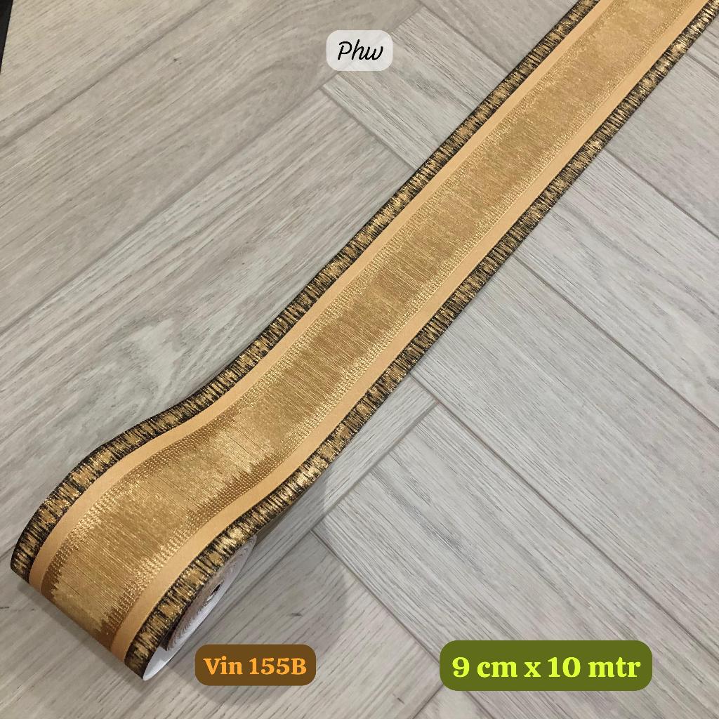 WALLPAPER DINDING BORDER LIST POLOS SERAT GARIS MEWAH GOLD