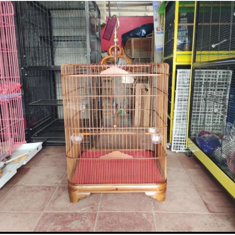 sangkar burung cucak Rowo jalak Bali jagal Papua dll kayu jati halus terlaris