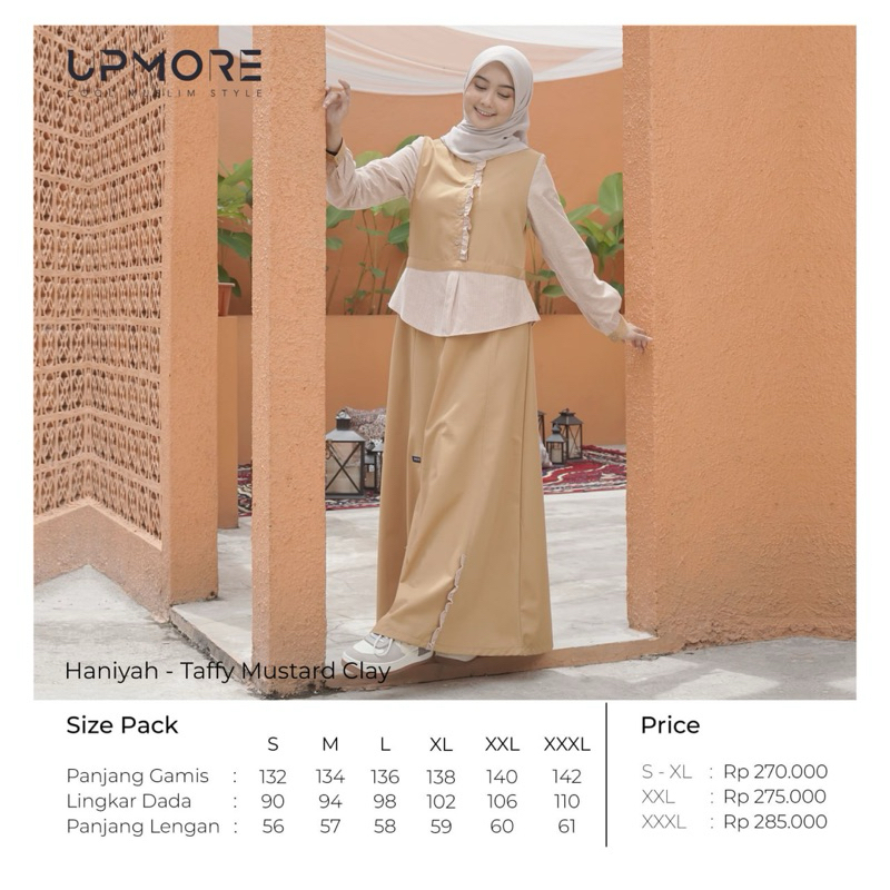 GAMIS UPMORE HANIYAH MUSTARD, ROSE, PURPLE