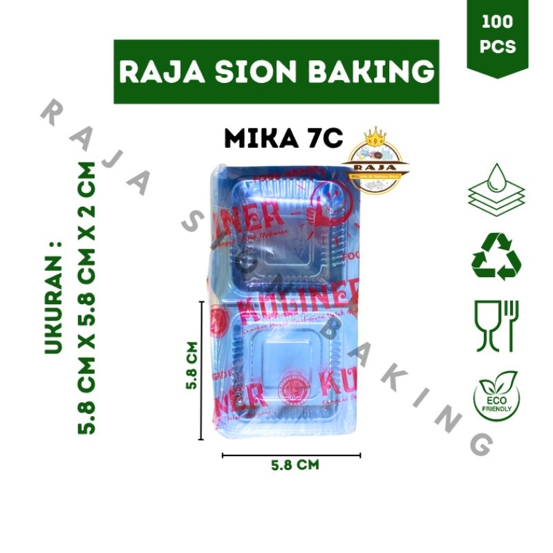 ( PACK : 100 PCS ) Mika 7C MMPG / Mika Kue Snack / Mika Plastik 7C ( KECIL )