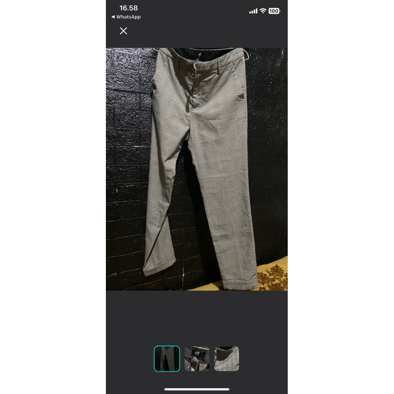 angle pants tartan h&m