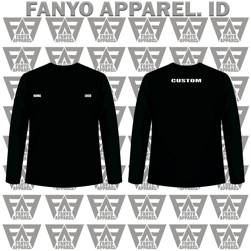 Kaos Custom desain sendiri lengan panjang
