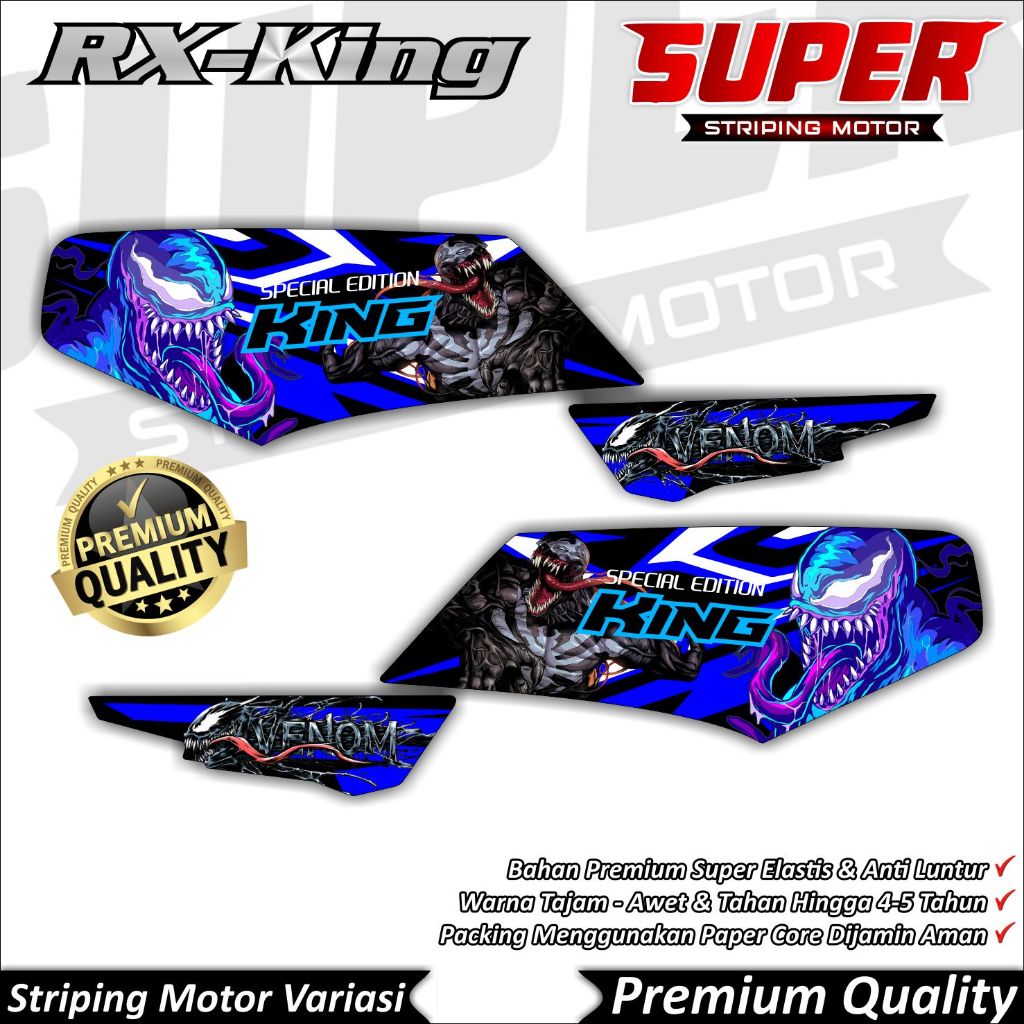 Stiker RX KING Anti Luntur keren Striping Rx King Striping Yamaha RX King Venom
