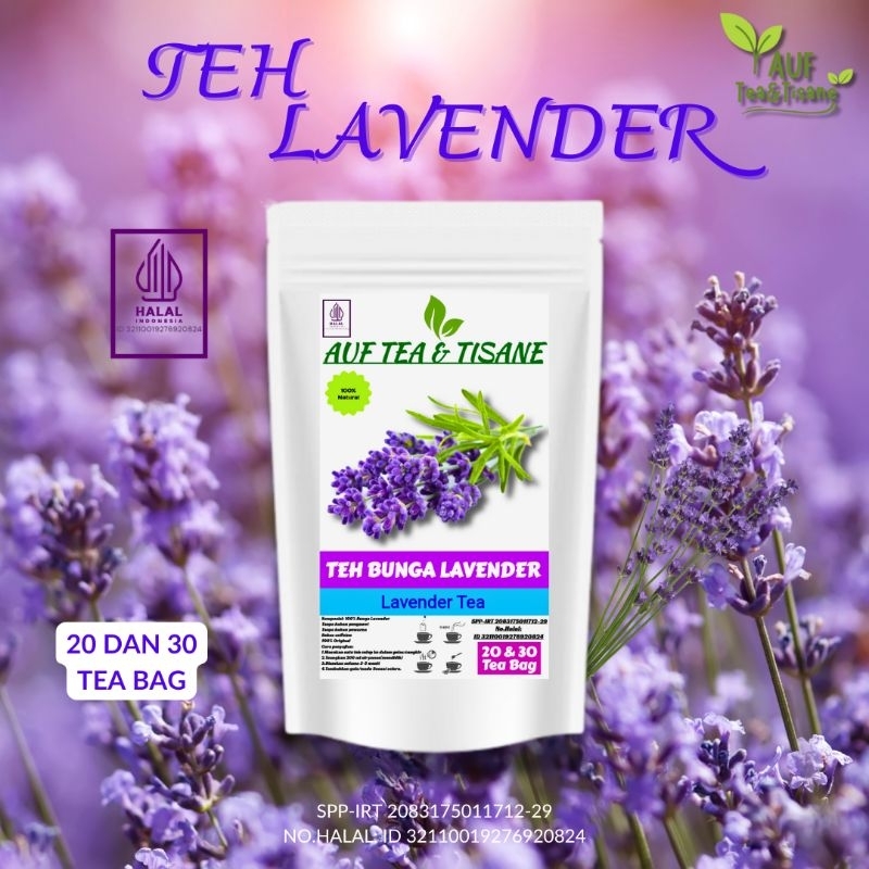 

AUF Tea & Tisane Teh Bunga Lavender | Lavender Flower Tea,Isi 20&30 Tea bag(Teh Celup)