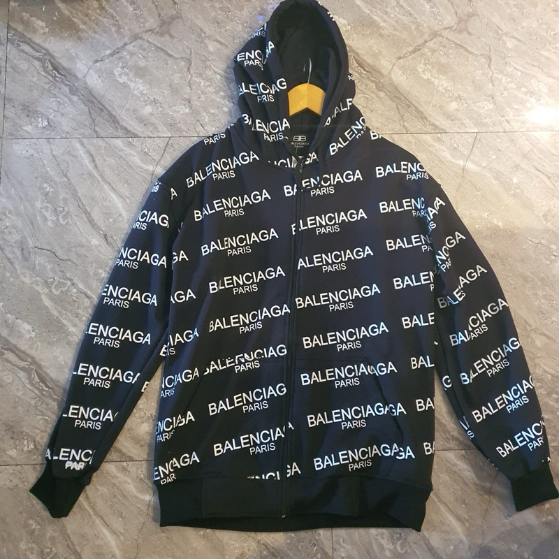 JAKET BALENCIAGA ORIGINAL 100%- Jacket Varsity Zipper BALENCIAGA Fullprint Fulltag and Label