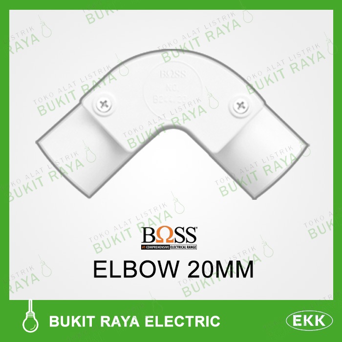 Boss Elbow 20mm Putih Pipa Konduit