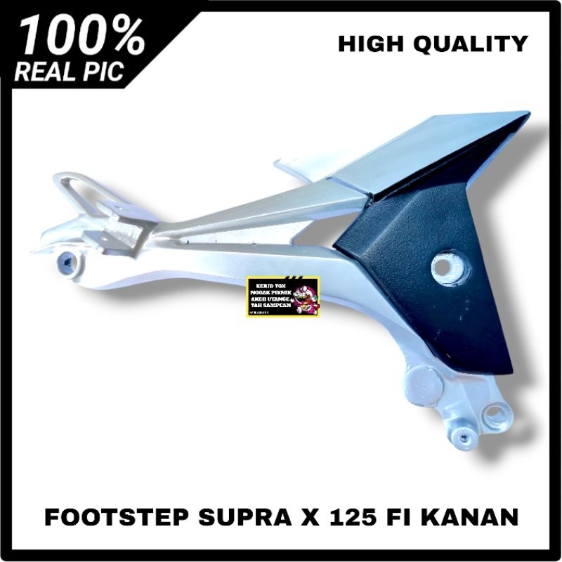 FOOTSTEP FUSTEP BOSTEP POSTEB PIJAKAN KAKI BELAKANG SUPRA X 125 FI INJEKSI KANAN SILVER