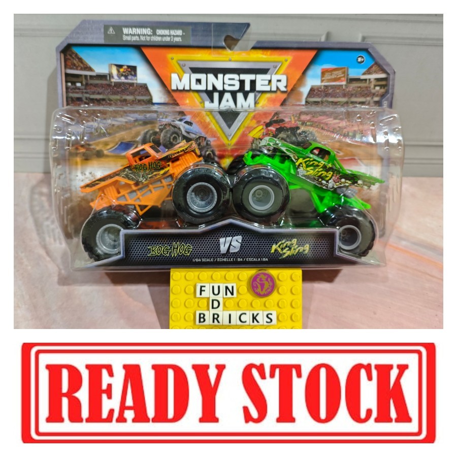 Monster Jam Bog Hog Vs King Sling Diecast Truck