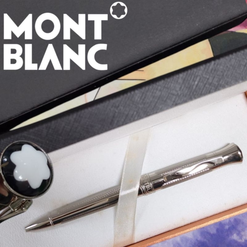 

Ballpoint Mewah Brush Stainless Montbl@nc Lengkap Dengan Box Exlusive