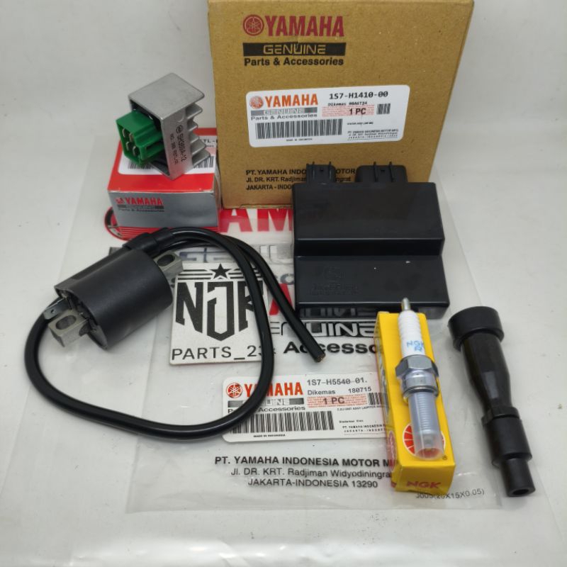 PAKET 5ITEM 1S7 CDI KOIL KIPROK BUSI TUTUP BUSI YAMAHA JUPITER MX OLD MX 135 NEW ORI