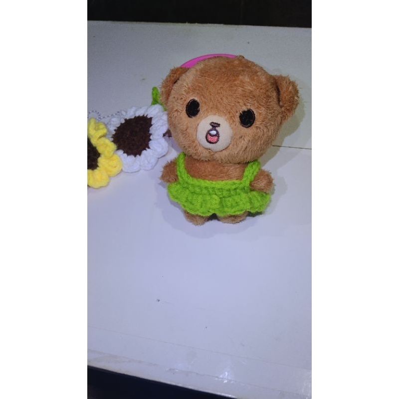 baju dress hijau doll boneka gomdo lee/cheetah lee/tyongya/ doll 10cm