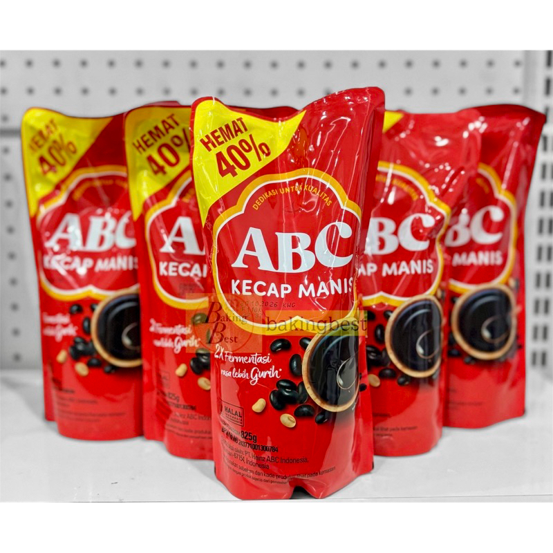 

TERLARIS ! Kecap Manis ABC 825 gr Halal BPOM RI . Kecap Masak dan Makanan Serbaguna Kemasan Pouch