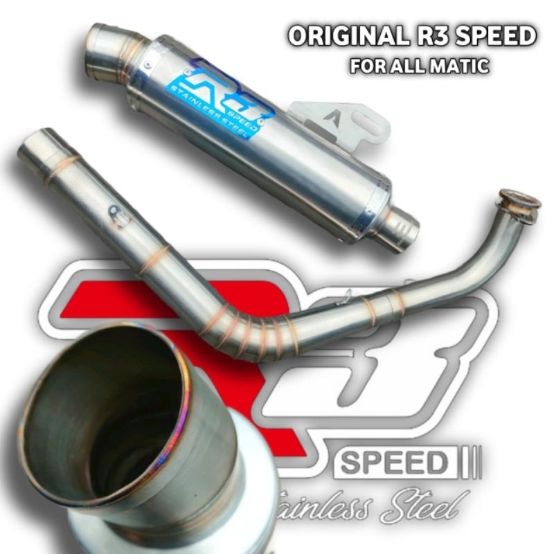 knalpot Original R3 Speed model Salemba all matic