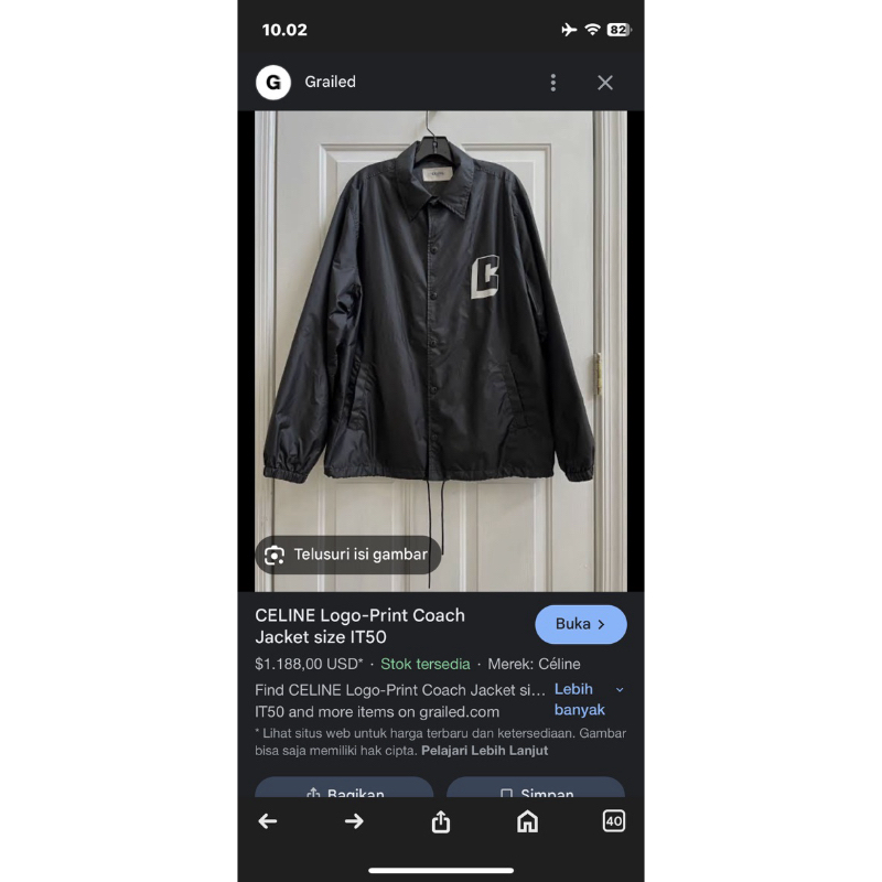 celine paris logo print coach jacket