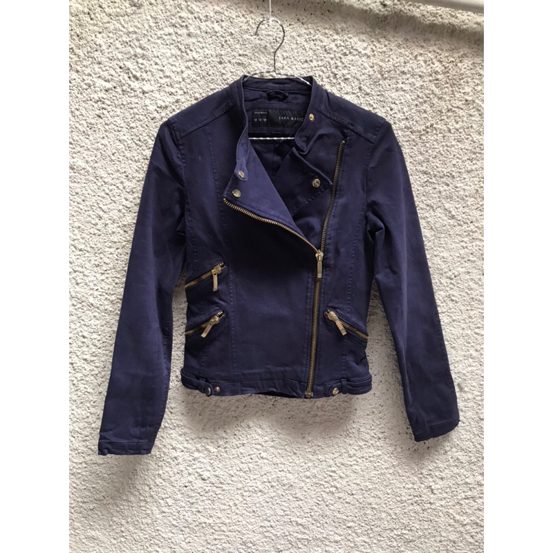 Zara biker purple jacket