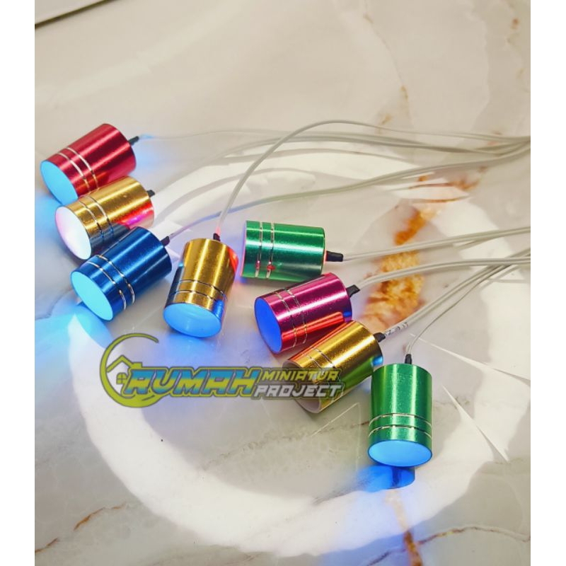 LIGHTING lampu led sorot sound miniatur 4 lampu rgb 5mm (4warna kedip)  lampu mini beam  sound minia