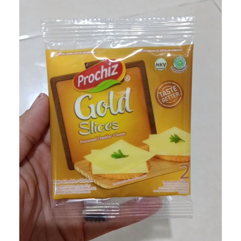 

Prochizz gold keju slice isi 2 lembar cheese prochiz gold cheddar