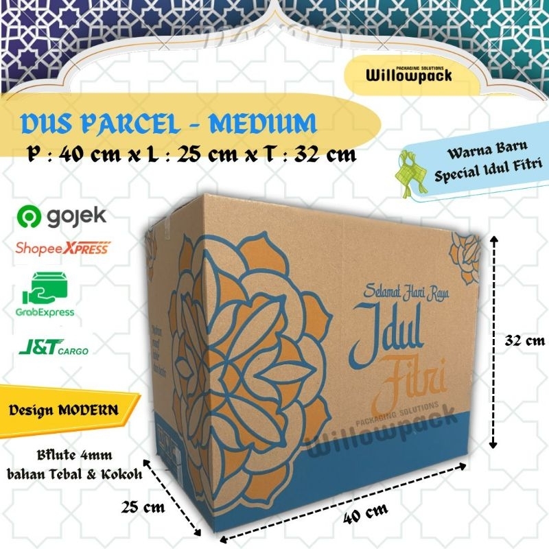 

Dus Parcel Lebaran (MEDIUM) 40x25x32 SEDANG DUS IDUL FITRI KARDUS SEMBAKO