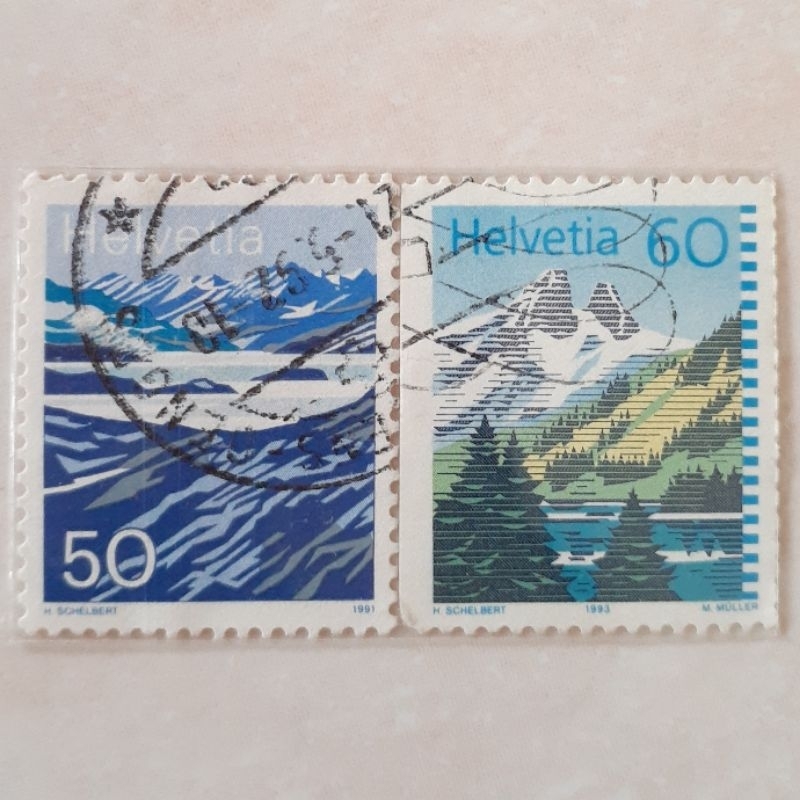 

Perangko Swiss Mountain lakes Tahun 1991-1993 set 2pcs