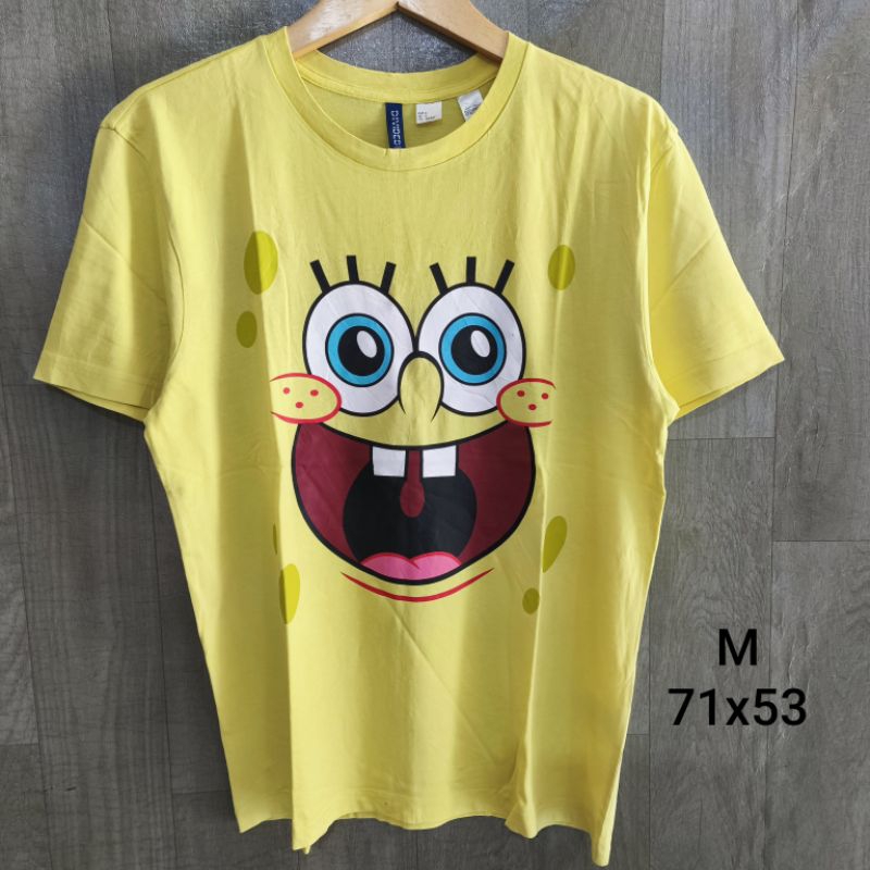Kaos T-Shirt H&M Spongebob Second Branded