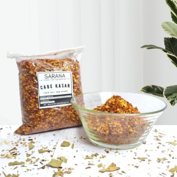 

Cabe Bubuk Kasar / Bubuk Cabe / Cabe Bubuk Super Pedas / Bumbu Dapur Bubuk Lengkap