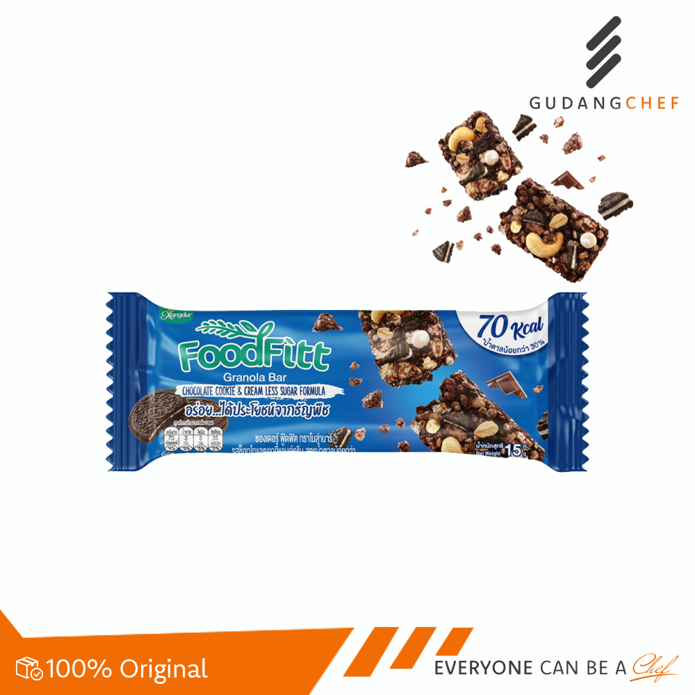 

FoodFitt Granola Bar Chocolate Cookie & Cream - Camilan Sehat & Praktis