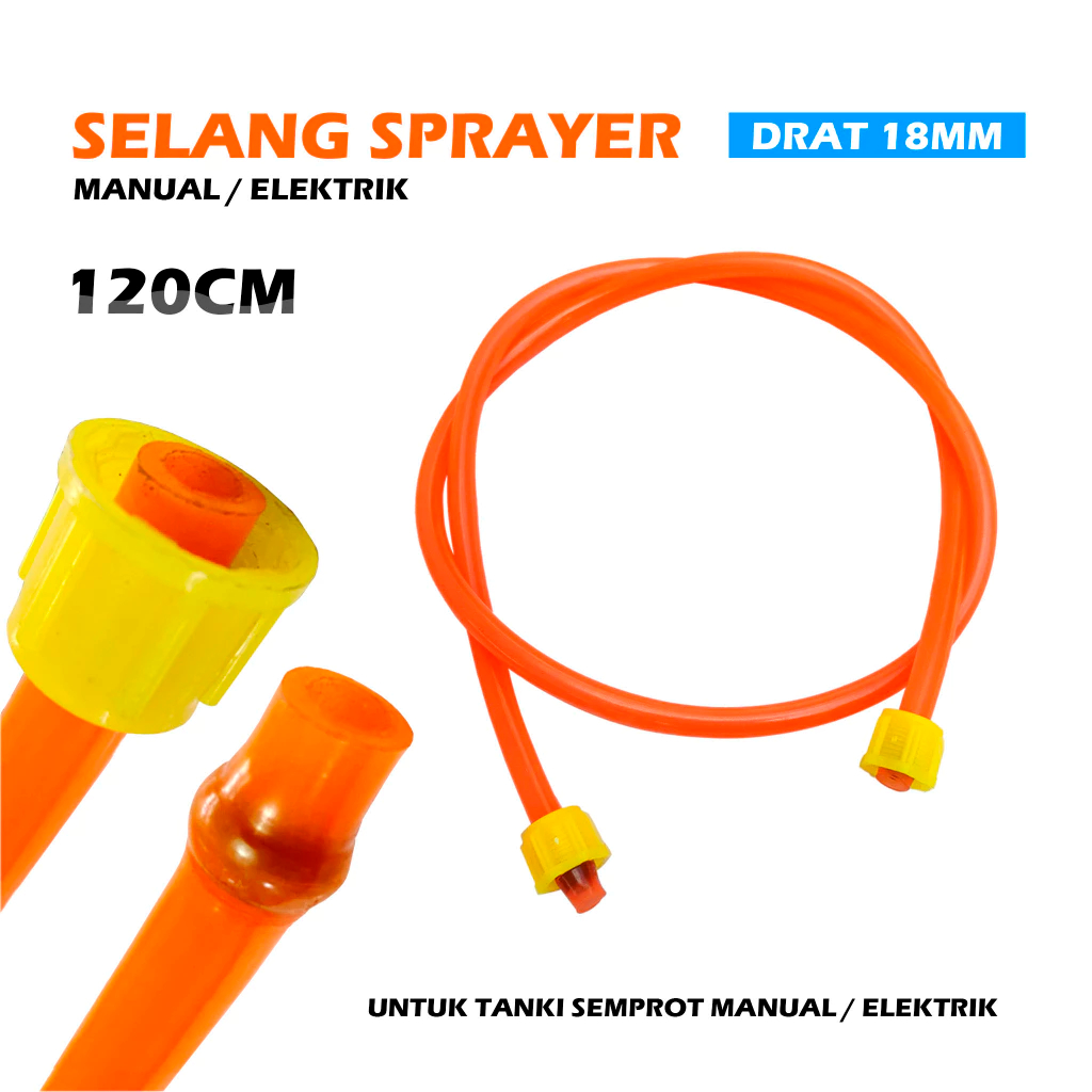 GBS - Selang Sprayer Hama Tanki Gendong Manual Elektrik 120cm Drat 18mm Selang 12mm - Selang Sprayer