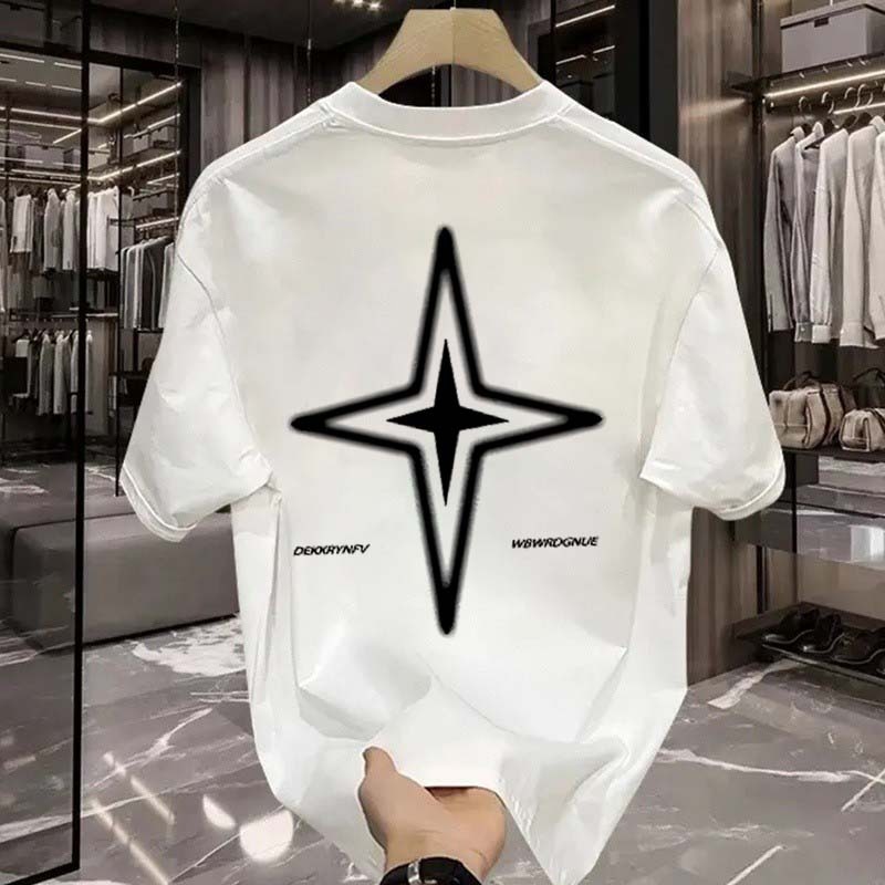 Kaos lengan pendek huruf gaya Hong Kong gaya Jepang | Kaos lengan tengah terlaris tahun 2025 | Kaos 