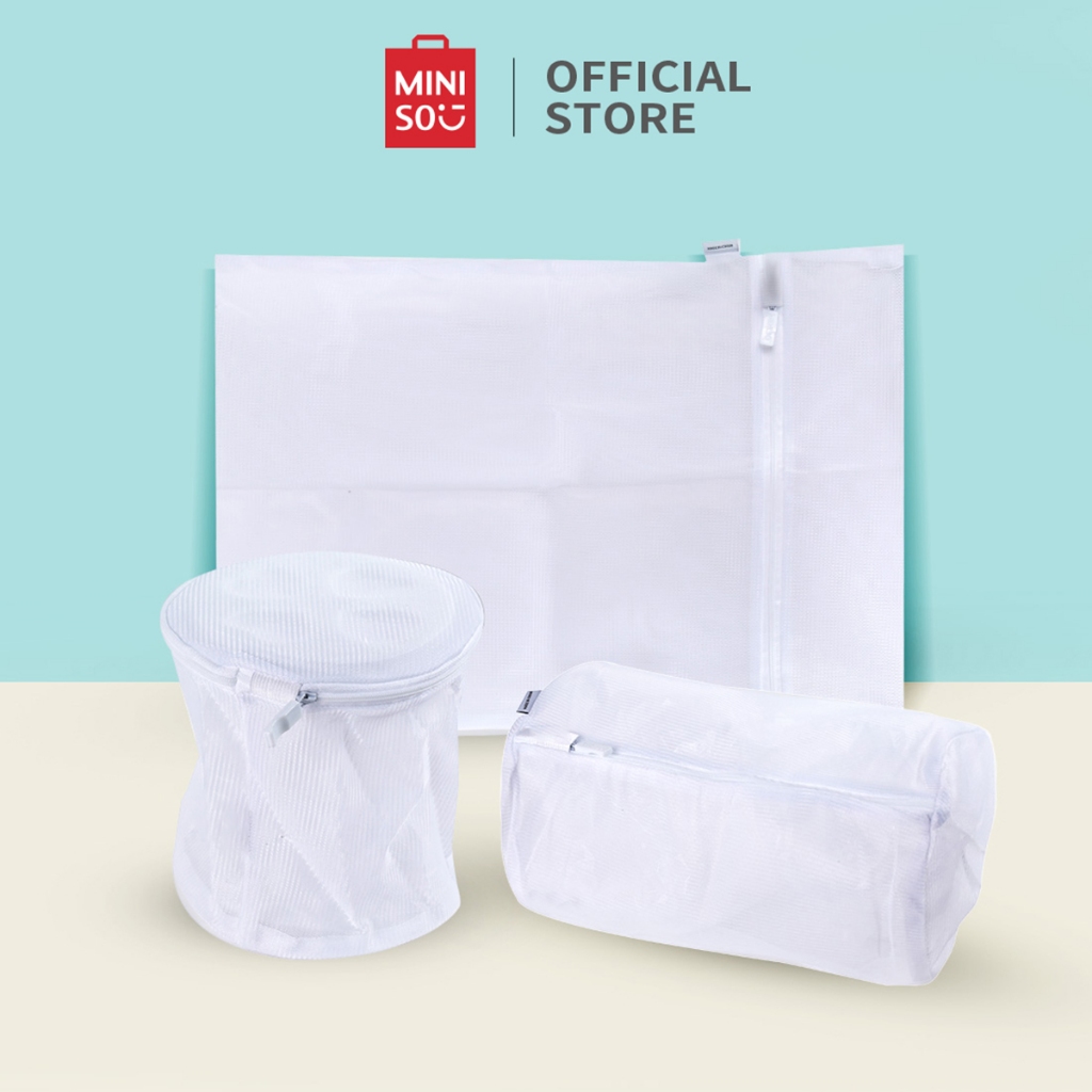 MINISO Kantong Cucian Keranjang 3pcs Kantong Jaring Cuci Pakaian utunk Celana Dalam Laundry Bag for 