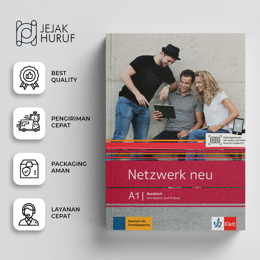 Buku Belajar Bahasa Jerman Netzwerk neu A1, A2, B1 Deutsch als Fremdsprache