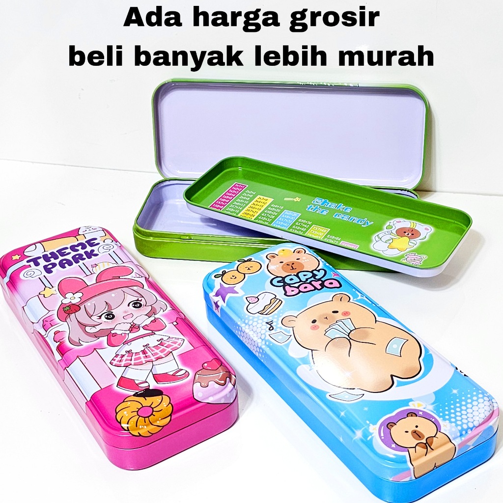 

MJ Kotak Pensil Kaleng 2 susun 8x20 / Tempat Pensil / Pencil Case