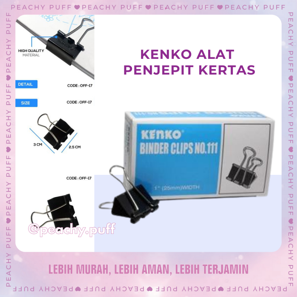 

Binder Clips Alat Penjepit Kertas 111 Alat Kantor Perekat Klip K