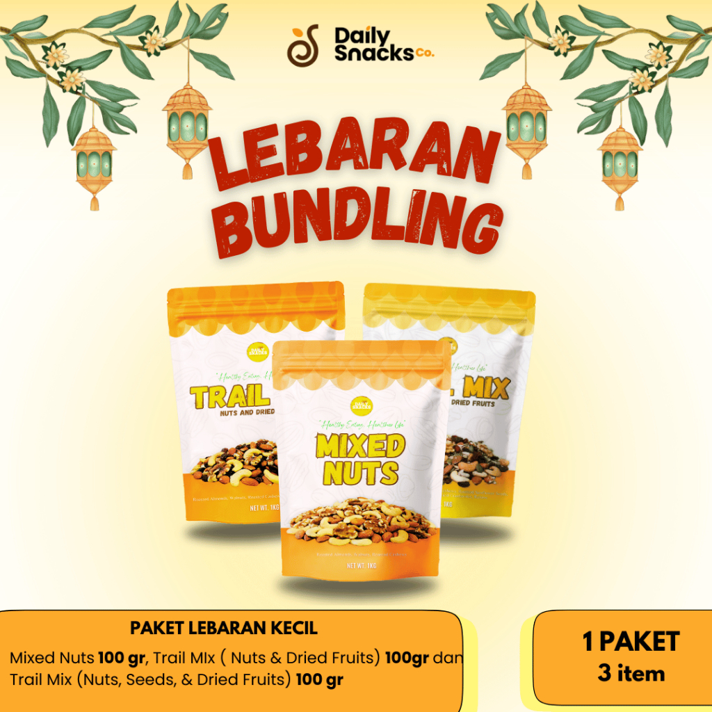 

[PAKET LEBARAN KECIL] DAILY SNACKS MIXED NUTS + TRAIL MIXES