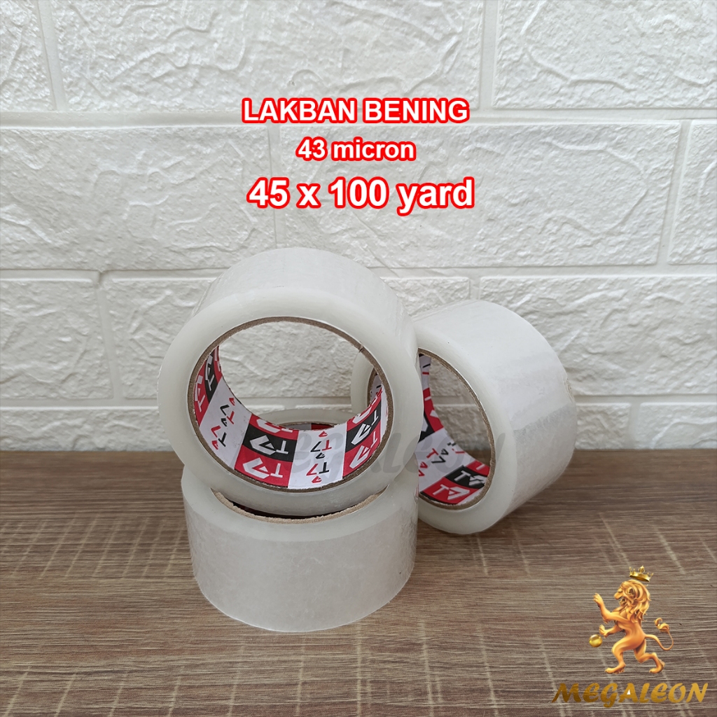 

PROMOOO Lakban Bening 45mm x 100 yard 43 MICRON TEBAL (1 PCS)