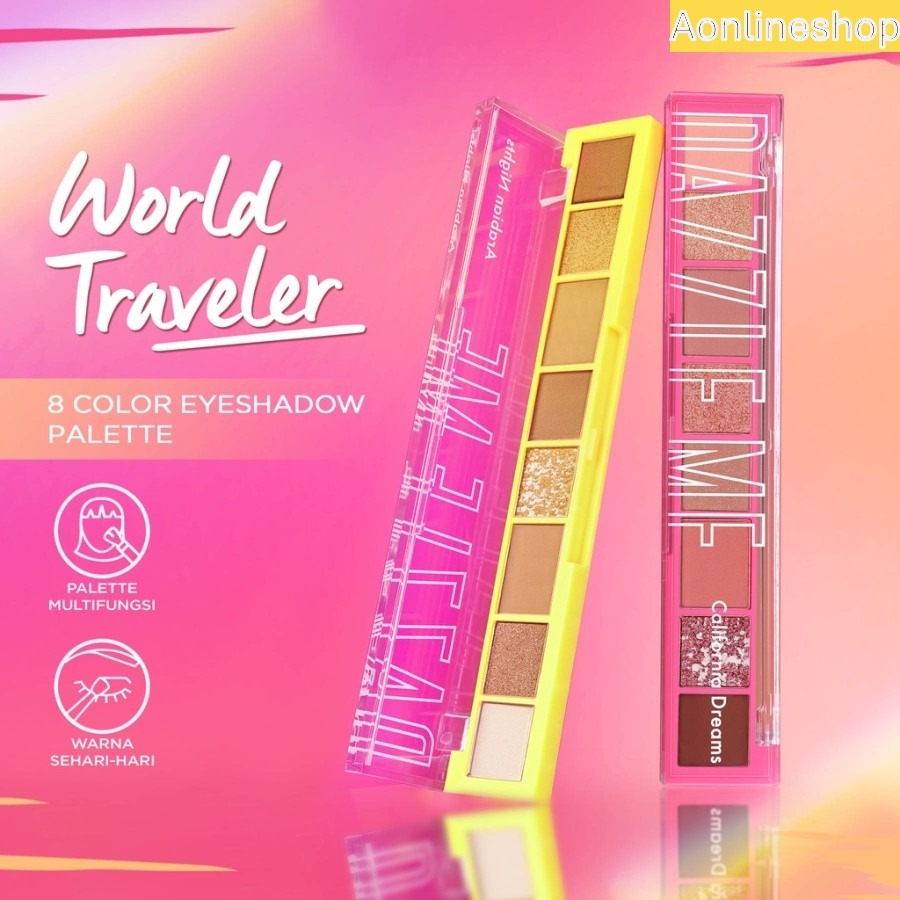 AS Dazzle Me The World Traveler Eyeshadow Palette Palet Eye Shadow Palete Dazzleme