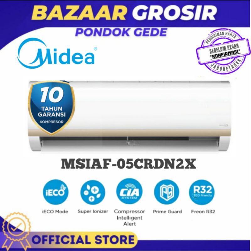 MIDEA AC INVERTER 1/2PK MSIAF-05CRDN2X / MSIAF05CRDN2X / MSIAF 05CRDN2X