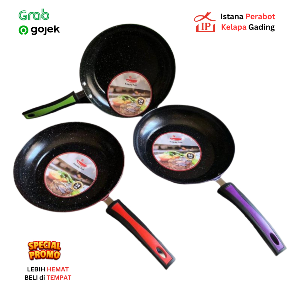 TEFLON HAPPY FUN / FRYING PAN 24 CM / HAPPY FUN WAJAN ANTI LENGKET