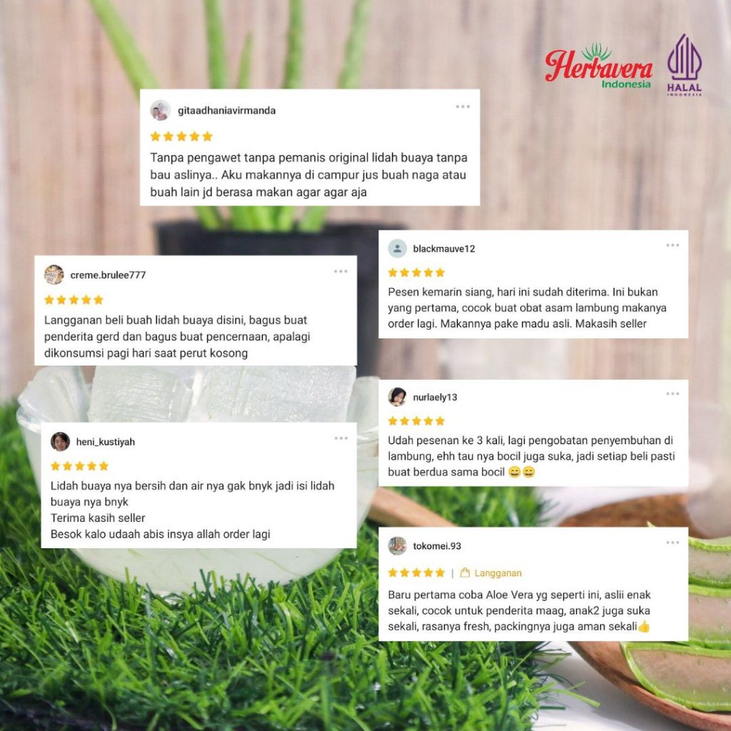 

DEB Lidah Buaya / Aloevera Kupas gram