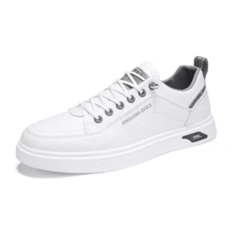 Sepatu Sneakers Pria Casual Sepatu Olahraga Warna Putih Merk Leedoo