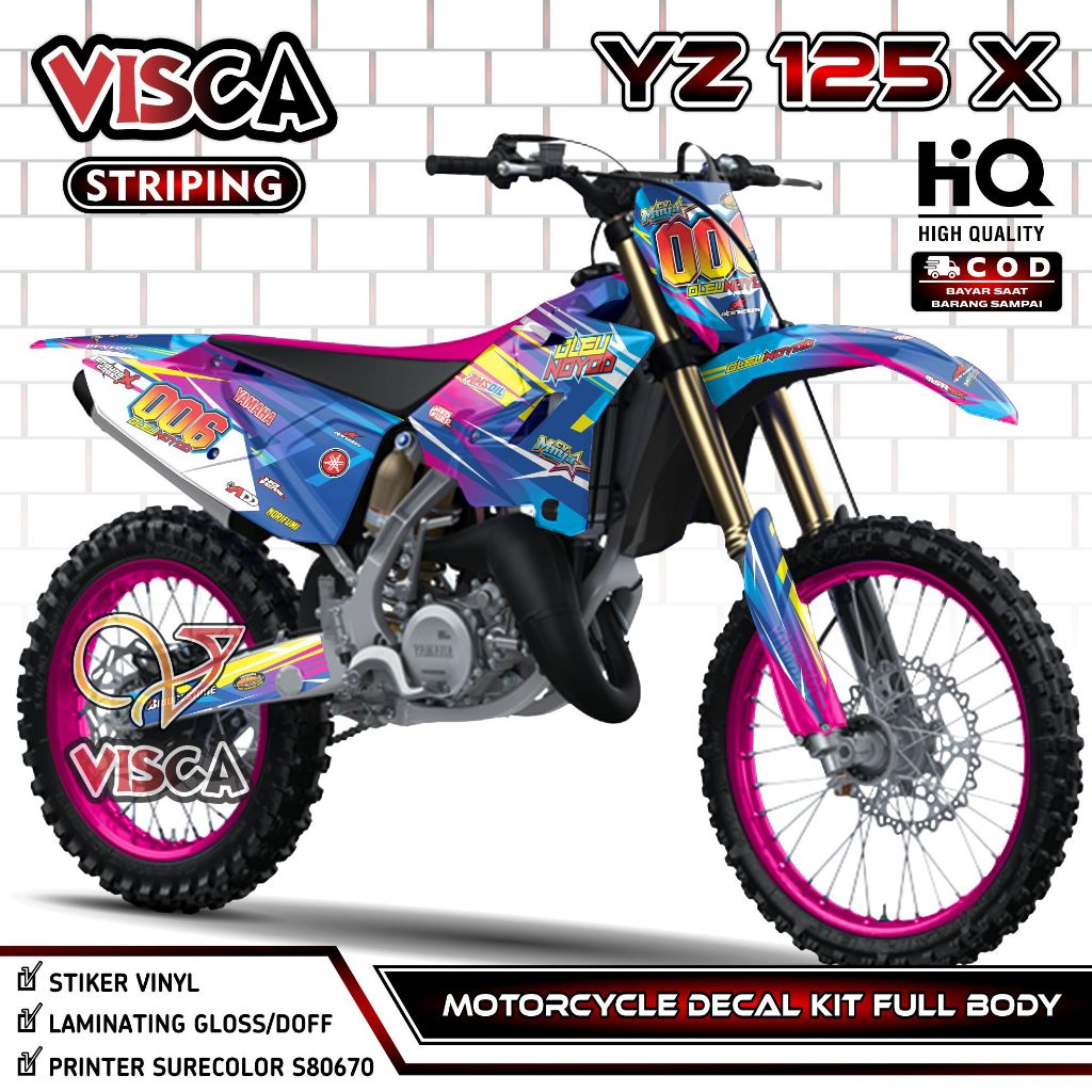 Decal YZ 125 X 2022 Full Body - Stiker YZ 125X Fullbody - Dekal YZ 125 2022 - Striping YZ 125X Varia