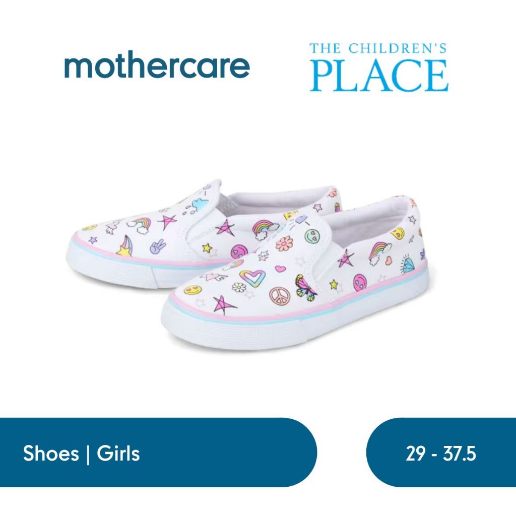 Mothercare - The Children's Place - Girls Doodle Slip On Sneakers - Sepatu Sandal Anak Perempuan (Pu
