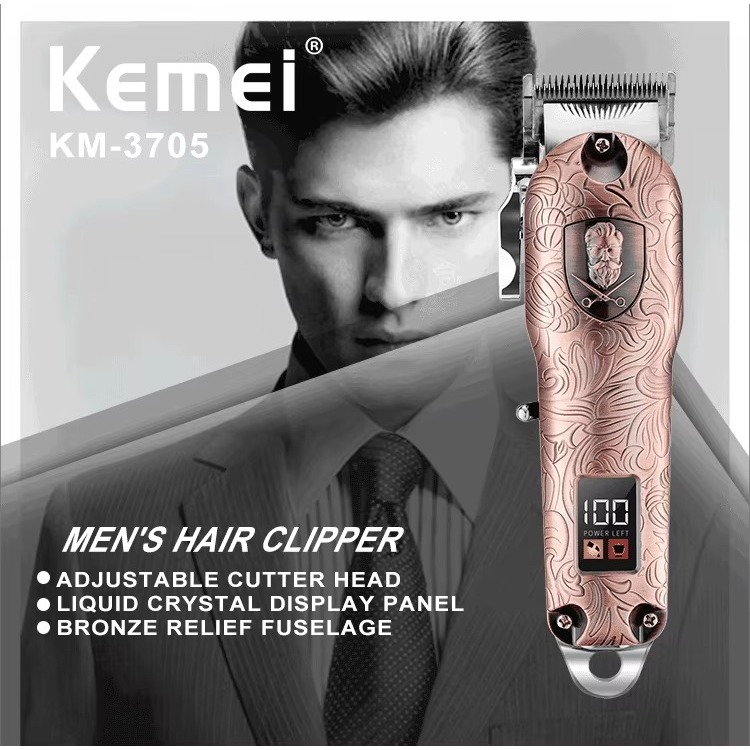 Kemei KM-3705 Adjustable Blade Hair Clipper Kemei 3705 Cukur Rambut